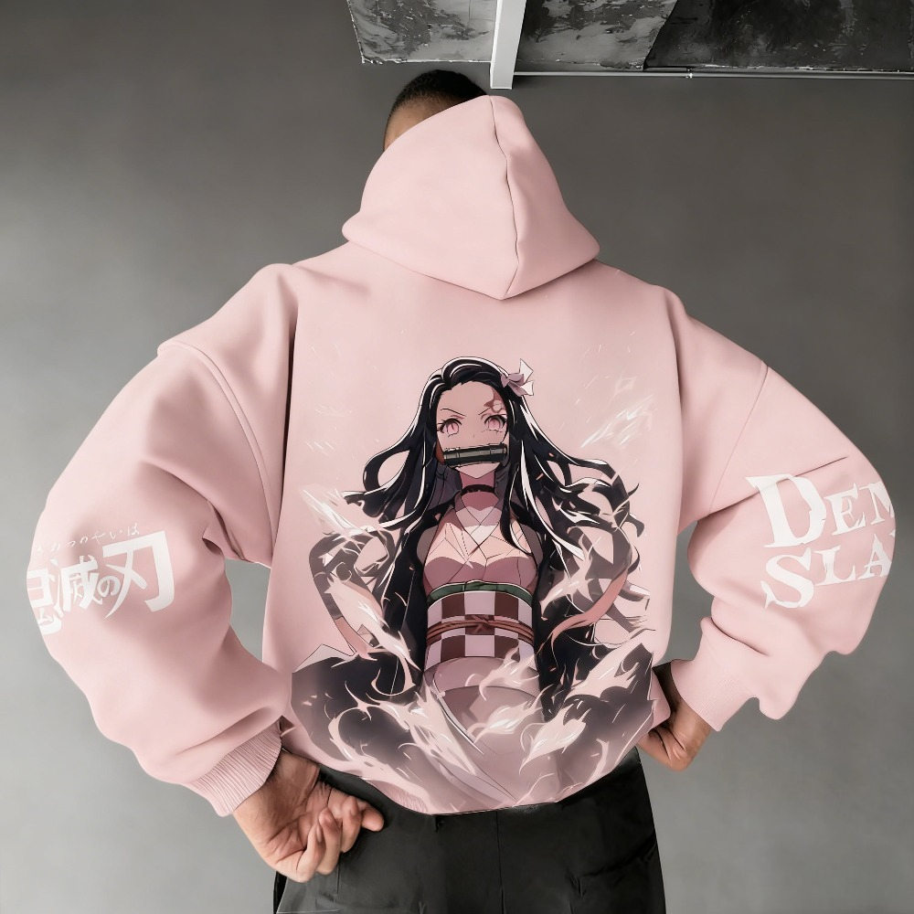 Winter Clothing Anime - Мужская толстовка с капюшоном Demon Slayer